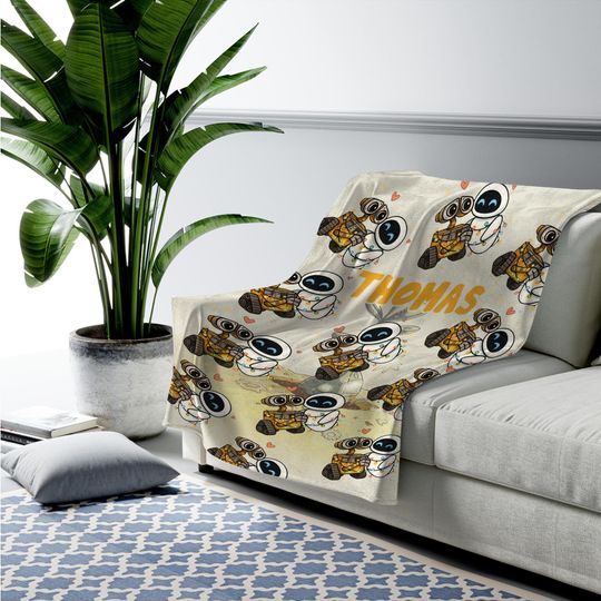Discover Personalized Wall-e and Eve Blanket, Blanket, Throw Blanket, Home Decor, Gift, Fleece Blanket, Baby Blanket, Adult Blanket C1HS16