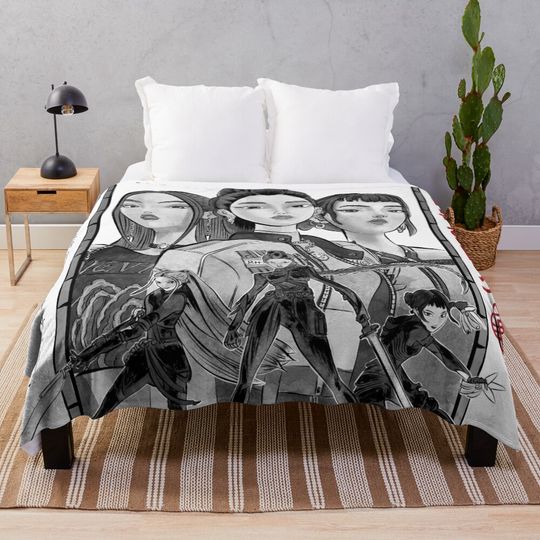 Discover K pop sumi e Throw Blanket