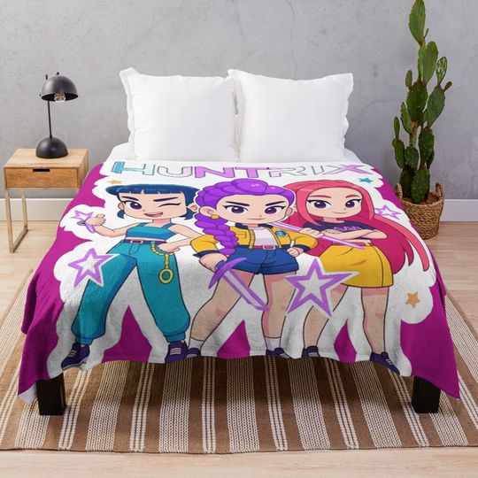 Discover K-Pop Demon Hunters - Huntrix Throw Blanket