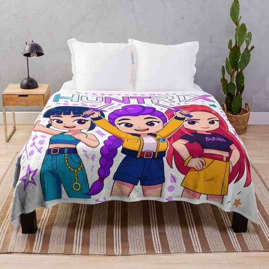 Discover K-Pop Demon Hunters - Huntrix Throw Blanket