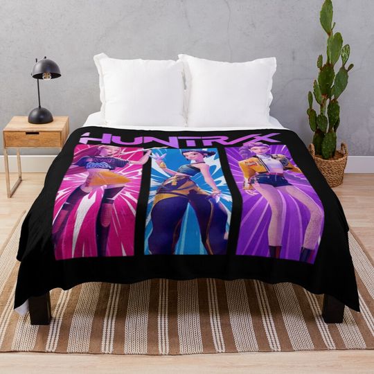 Discover HUNTRIX Kpop Demon Hunters Fleece Blanket, Gift For Fan