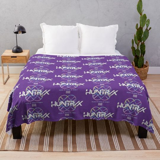 Discover KPop Demon Hunters - Huntrix Logo Fleece Blanket, Gift For Fan