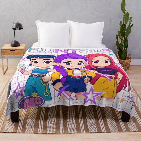 K-Pop Demon Hunters - Huntrix Fleece Blanket, Gift For Fan