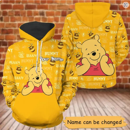 Discover Custom Winnie The Pooh 3D HOODIE Best Price Christmas Day Gift All Over Print