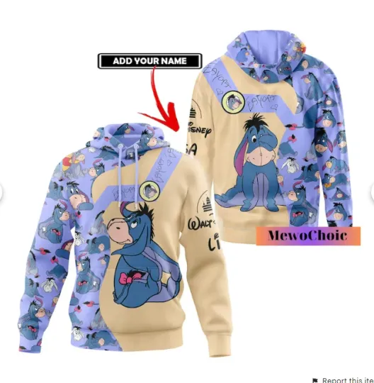 Discover Eeyore Winnie Pooh 3D HOODIE HALLOWEEN GIFT CHRISTMAS GIFT BEST PRICE US SIZE