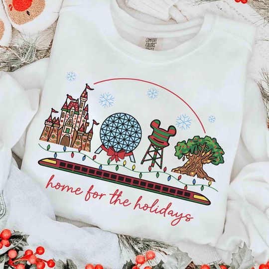 Discover Disney Christmas Four Parks Sweatshirt, Epcot Center T-shirt, Mickey's Merry Xmas Party Tee, Disneyland Family Trip Shirt