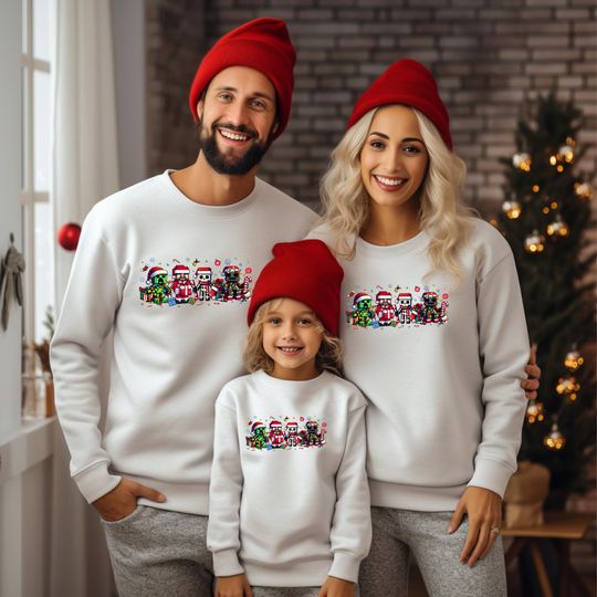 Minecraft Christmas T-Shirt, Funny Gamer Holiday Shirt, Pixel Art Santa Creeper Tee, Gift For Boys