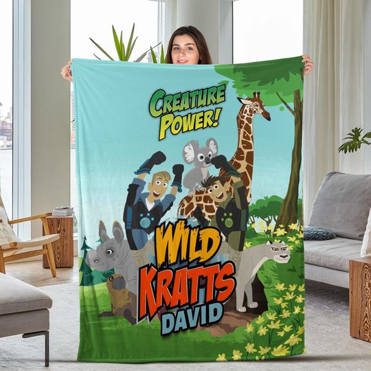 Discover Wild Kratts Velvet Blanket, Personalized Wild Kratts Blanket, Wild Kratts Cartoon Blanket, Christmas Gift, Birthday Gifts For Kid BXIX39