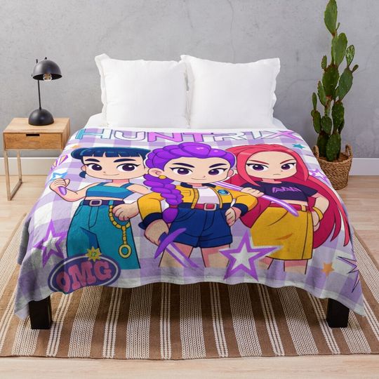 Discover K-Pop Demon Hunters - Huntrix Throw Blanket