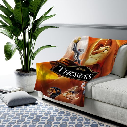 Discover Personalized Disney The Lion King Blanket, Custom Mufasa Simba Timon Pumbaa Baby Blanket, Lion King Birthday Gift, Hakuna Matata NFVW06
