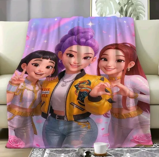 Discover kpop demon hunters Large Fleece Blanket