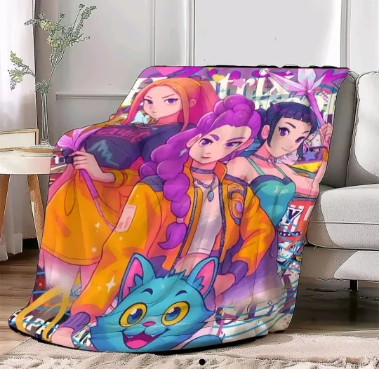 K Pop Demon Hunters Fleece Blanket