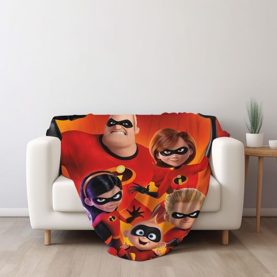 Discover Personalized Disney The Incredibles Blanket, Custom Name Disney Incredibles Movie Blanket, Family Baby Blanket, WDW Disneyland Gifts NFVW04