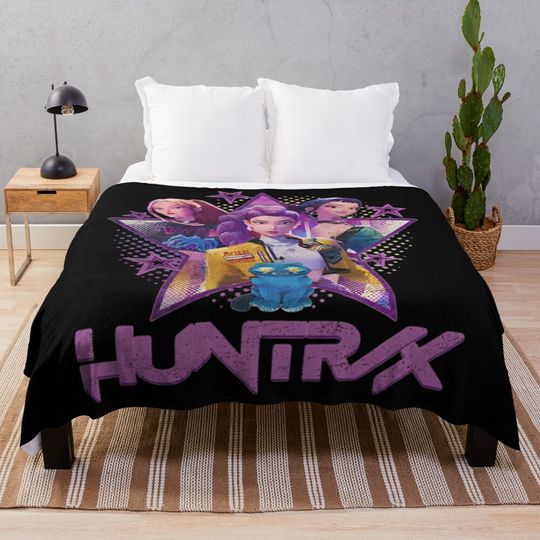 Kpop Demon Hunter Huntrix Girls Fleece Blanket, Gift For Fan
