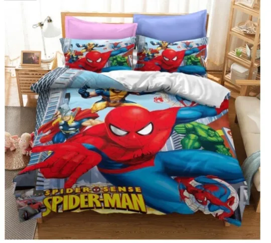 Discover (Style 13, Single) Spiderman Bedding Single Double Duvet Cover Set