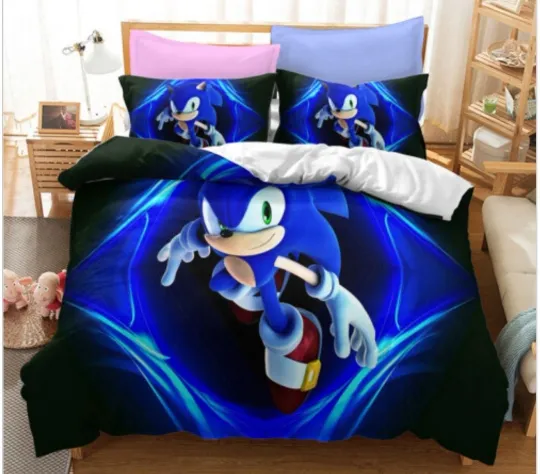 Sonic Single Duvet Cover and Pillowcase Bedding Set