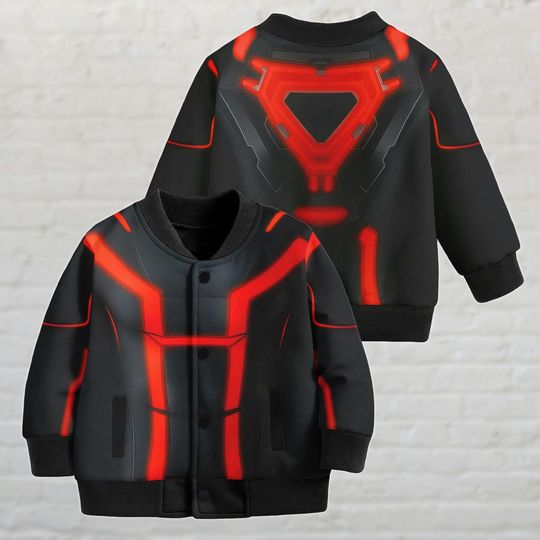 Discover Disney Tron Ares Baseball Jacket, Futuristic Sci Fi Men Jacket, Tron Cosplay Costume Jacket, Halloween Tron Kids Jacket, Halloween Gift