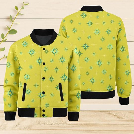 Discover Inside Out Joy Kid Baseball Jacket, Disney Cartoon Baseball Jacket Adult, Halloween Joy Cosplay Costume, Disney Vacation Hoodie Jacket