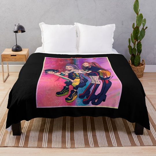 KPop Demon Hunters Fleece Blanket, Gift For Fan