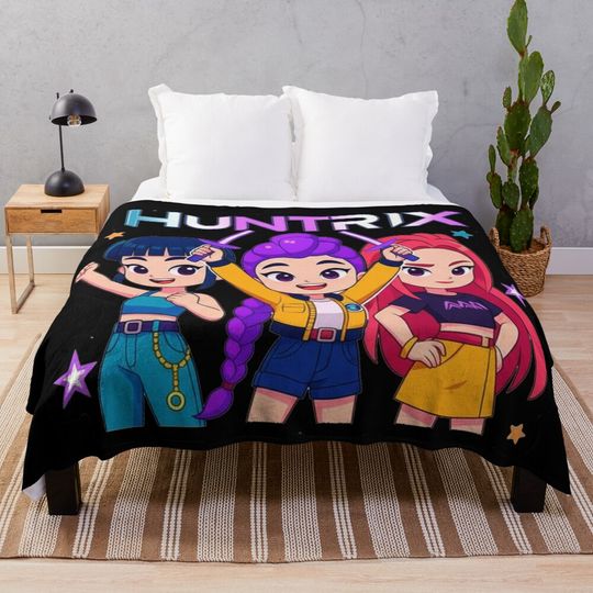 Discover K-Pop Demon Hunters - Huntrix Throw Blanket
