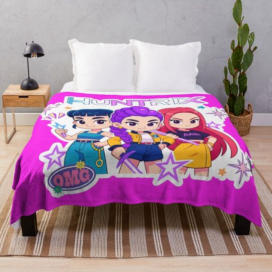 Discover K-Pop Demon Hunters - Huntrix Throw Blanket