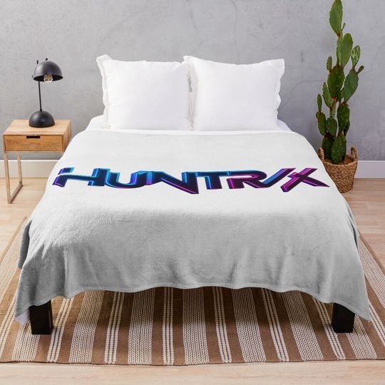 Discover Huntr/x Logo - 3D Neon Fleece Blanket, Gift For Fan