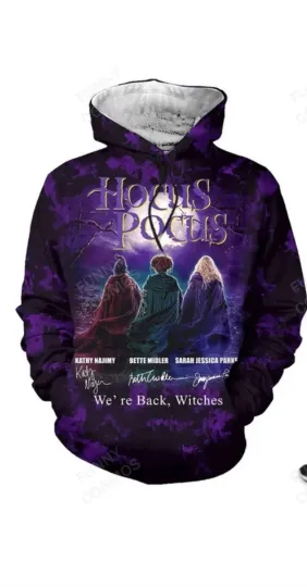 Discover Hocus Pocus Witch 3D Hoodie All Over Print Unisex