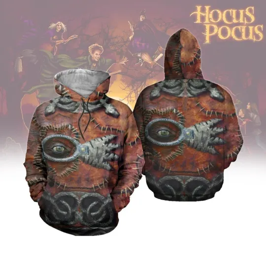 Hocus Pocus Halloween 3D Hoodie, Book and Costume Design