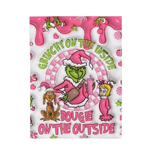 Discover Personalized Pink funny character 3D effect Velveteen Plush Blanket.  Matching pillow available