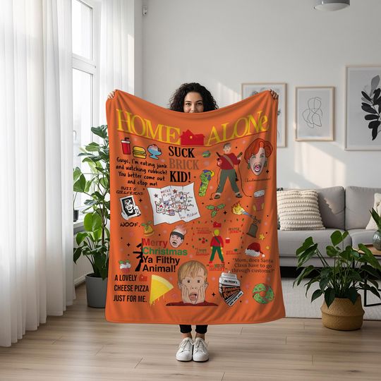 Home Alone Christmas Blanket: Custom Movie, Holiday Decor