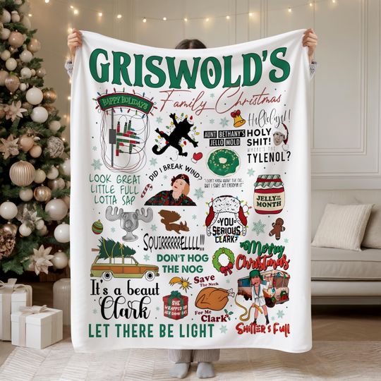 Discover Griswold Family Christmas Blanket, National Lampoon's Christmas Vacation Throw, Funny Movie Throw, Holiday Movie Throw Gift