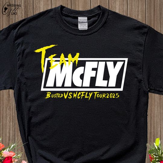 Discover Pop rock Tshirt, Busted vs McFly party Shirt, McFly T Shirt, Friends Lover Gift Shirt, Team Tour 2025 T Shirt, Concert Announced Tshirt