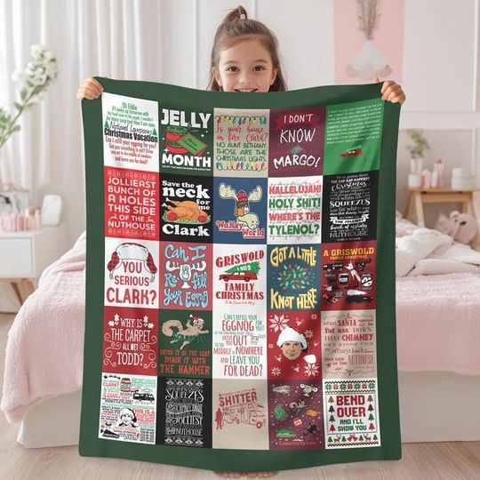 National Lampoons Christmas Vacation Blanket Griswold Family Christmas Blanket Clark Griswold Blanket Jolliest Bunch Blanket Gift For Fan 00