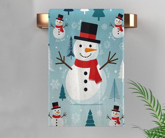Discover Subtle Fuck Trump Christmas Hand Towel, Holiday Hand Towel With Snowman, Winter Bathroom Hand Towel, Decorative Towel, Xmas Gift NGVX10