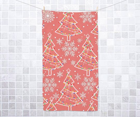 Discover Subtle F*ck Trump Xmas Tree Hand Towel,Christmas Lights Kitchen Towel, Anti TrumpTowel, Beach Towel, FDT Maga, Xmas Home Decor JCRZ22