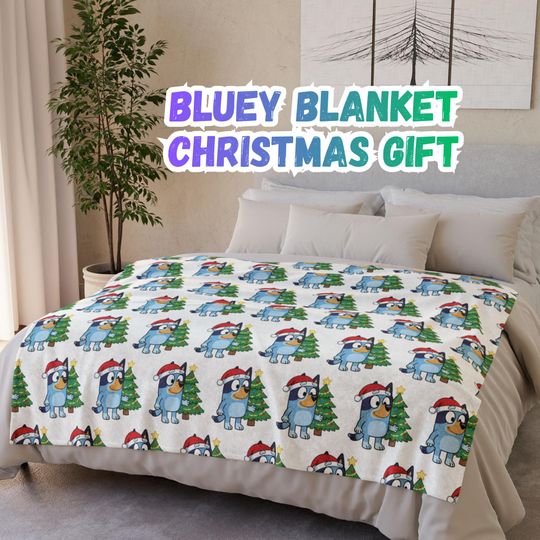 Discover BlueyDad Blanket Christmas Gift  Cozy Plush Throw, Festive Winter Decor, Kids Snuggle Blanket