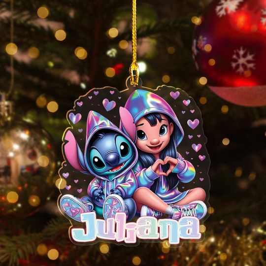 Discover Personalized Stitch Christmas Ornament, Lilo and Stitch Ornament, Stitch Xmas Ornament, Disney Stitch Ornament, Kids Ornament