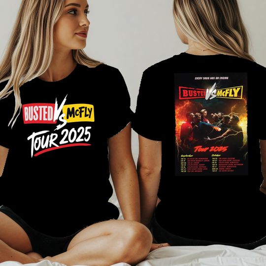 Discover Busted Band Tshirt, Busted vs McFly Tshirt, McFLY shirt, Concert Announced Tee, McFly Concert Tee, Pop rock TShirt, Music Concert Tee,