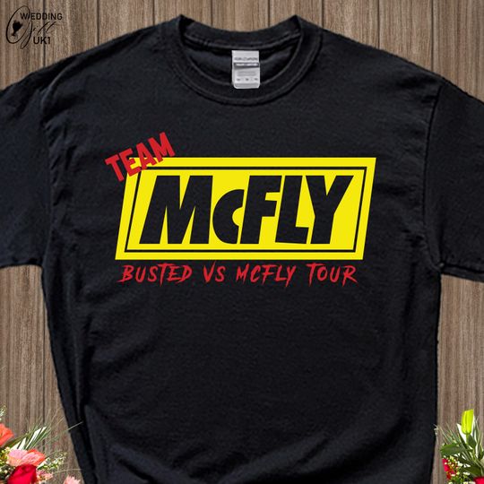 Discover Pop rock Tshirt, Team McFLY Tshirt, Busted vs McFly party tee, Friends Lover Gift Tops, Concert Announced Tshirt, Team Tour 2025 Shirt
