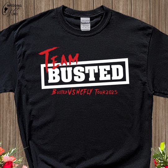 Discover Team Tour 2025 T Shirt, Busted Tshirt, Busted vs McFly Party Shirt, Concert Announced Tshirt, Pop Rock T Shirt, Friends Lover Gift Shirt