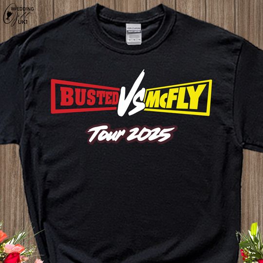Team Tour 2025 T Shirt,  McFLY Tshirt, Busted vs McFly Party Tshirt, Pop rock Tshirt, Concert Announced Tshirt, Friends Lover Gift Tops