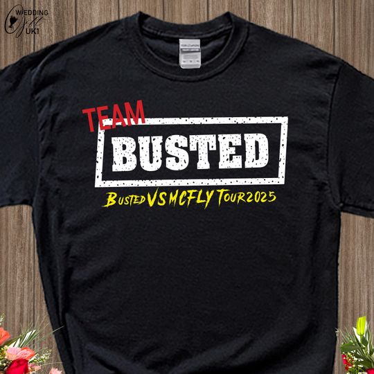 Discover Team Tour 2025 T Shirt, Band Tshirt, Busted vs McFly party tee, Friends Lover Gift Tops, Pop rock Tshirt, concert Announced Tshirt
