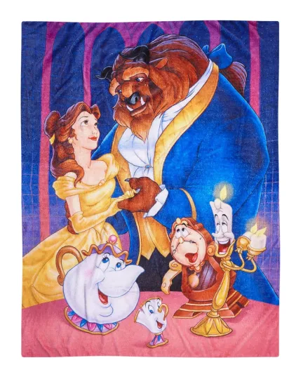 Discover Disney Blanket Beauty And The Beast Belle, Cartoon Movies Fleece Blanket