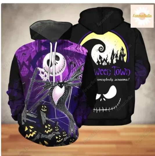 Discover Halloween Jack Skellington 3D HOODIE HALLOWEEN GIFT CHRISTMAS GIFT BEST PRICE