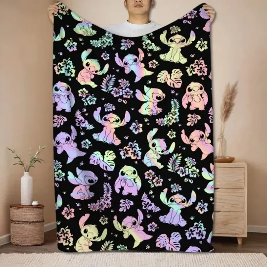 Discover Hologram Stitch Fleece Blanket – Cute Tropical Fleece For Kids, Teens