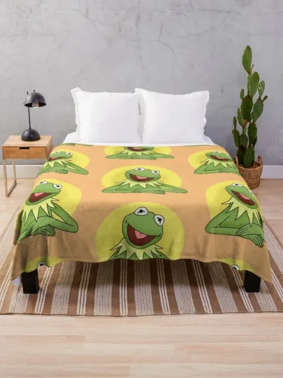 Discover Disney Kermit The Singer Frog Sunset Vibe Cozy Fleece Blanket