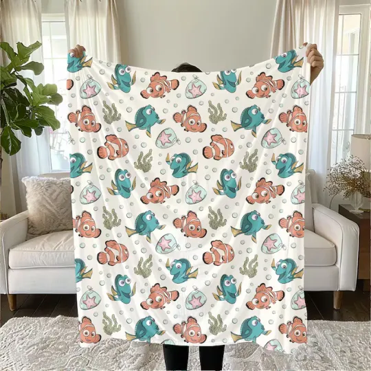 Discover Finding Nemo Fleece Blanket, Finding Dory Plush Blanket, Disney Blanket For Kids