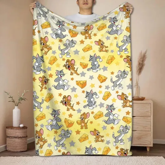 Tom And Jerry Fleece Blanket – Fun Cartoon Fleece Blanket For Kids And Adults