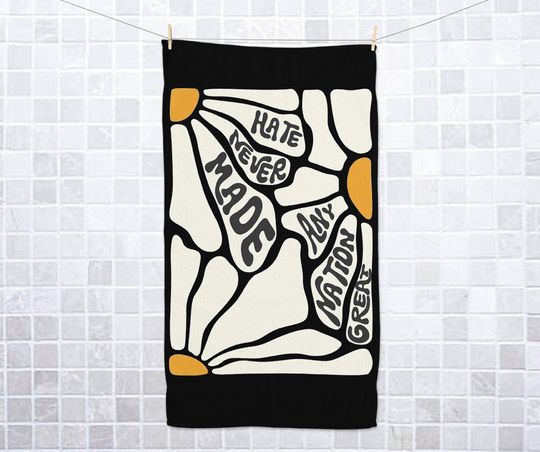 Discover Subtle Political Hand Towel with FDT, Leftist Humor Decor, Anti-Right Kitchen Accent, Funny Gift for Progressives JCNP16