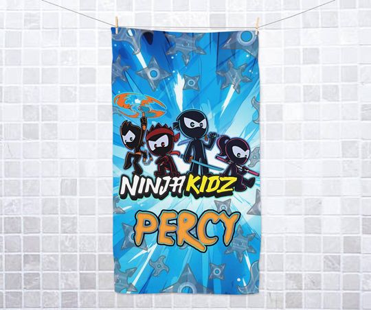 Discover Custom Ninja Kidz TV Show Hand Towel, Bath Towel For Kids, Custom Gift for Kids, Cartoon Towel, Unique Birthday Gift JCNP47